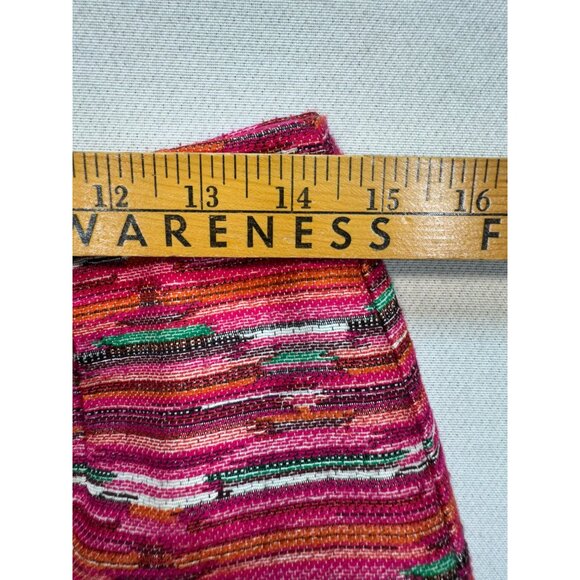 Loft Ikat Jacquard Mini Skirt Women 2 Multicolor Tweed Textured Boho Chic Casual - Picture 7 of 9